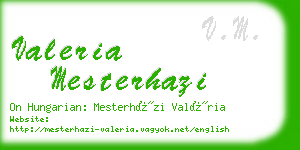 valeria mesterhazi business card